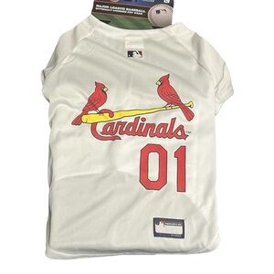 MLB St Louis Cardinals Dog Pet Jersey Authentic Licensed NEW Size Large